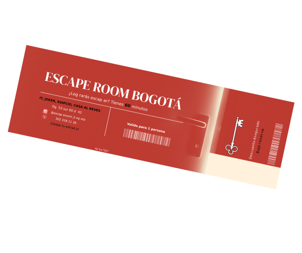 resgitra tu ticket 50% descuento sala de escape